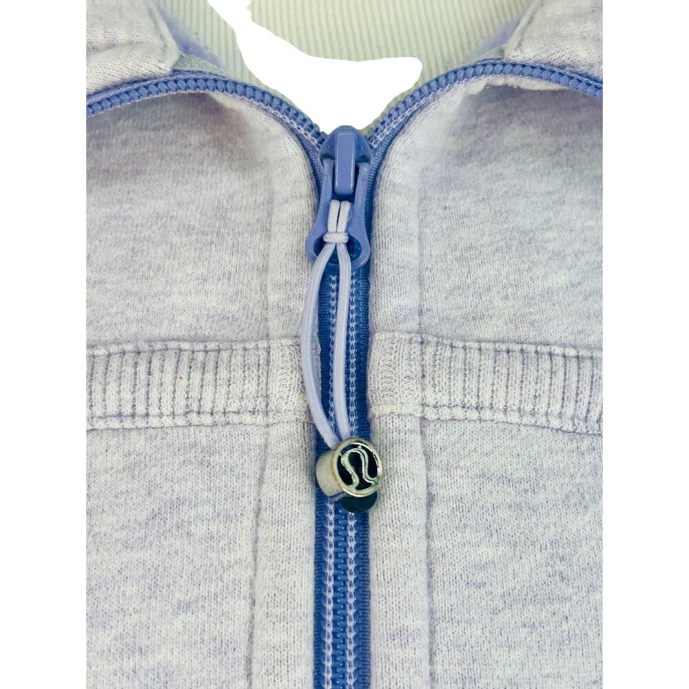 Vtg Y2K Lululemon Heathered Purple Fleece Lined Scuba Hoodie | Athleisure Preppy - Picture 15 of 16